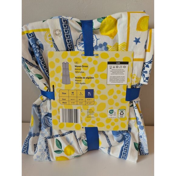 Mommy and Me Matching Dresses Women XL & Girls Large (10-12) In Lemon/Floral Pri - Picture 5 of 5